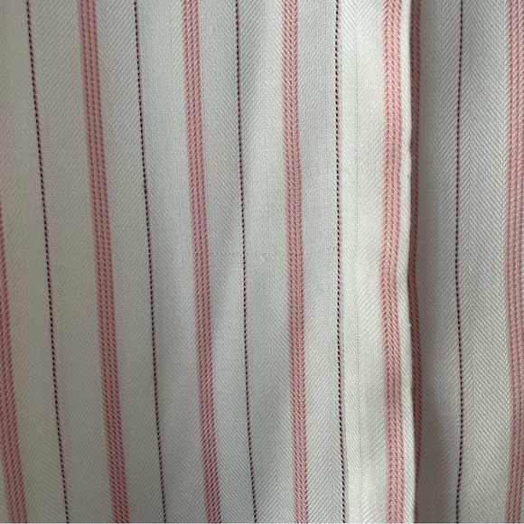 BHWM pink and Ivory long sleeve button down classic blouse, striped, Sz 0 - Picture 11 of 11